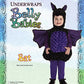 Underwraps Toddlers Bat Belly Babies Costume, Black/Purple, Extra Large (4-6)