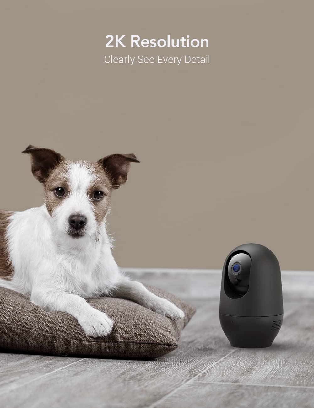 Nooie Baby Monitor, Dog Camera With Phone App, 2K Cat Camera, 360 Wifi Indoor Camera For Home Security, Ai Motion Tracking, Two-