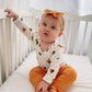 Fullfamous Newborn Baby Girl Clothes Gifts Outfits,Fall Winter Long Sleeve Romper And Pant Set Yellow Heart 0-3 Months