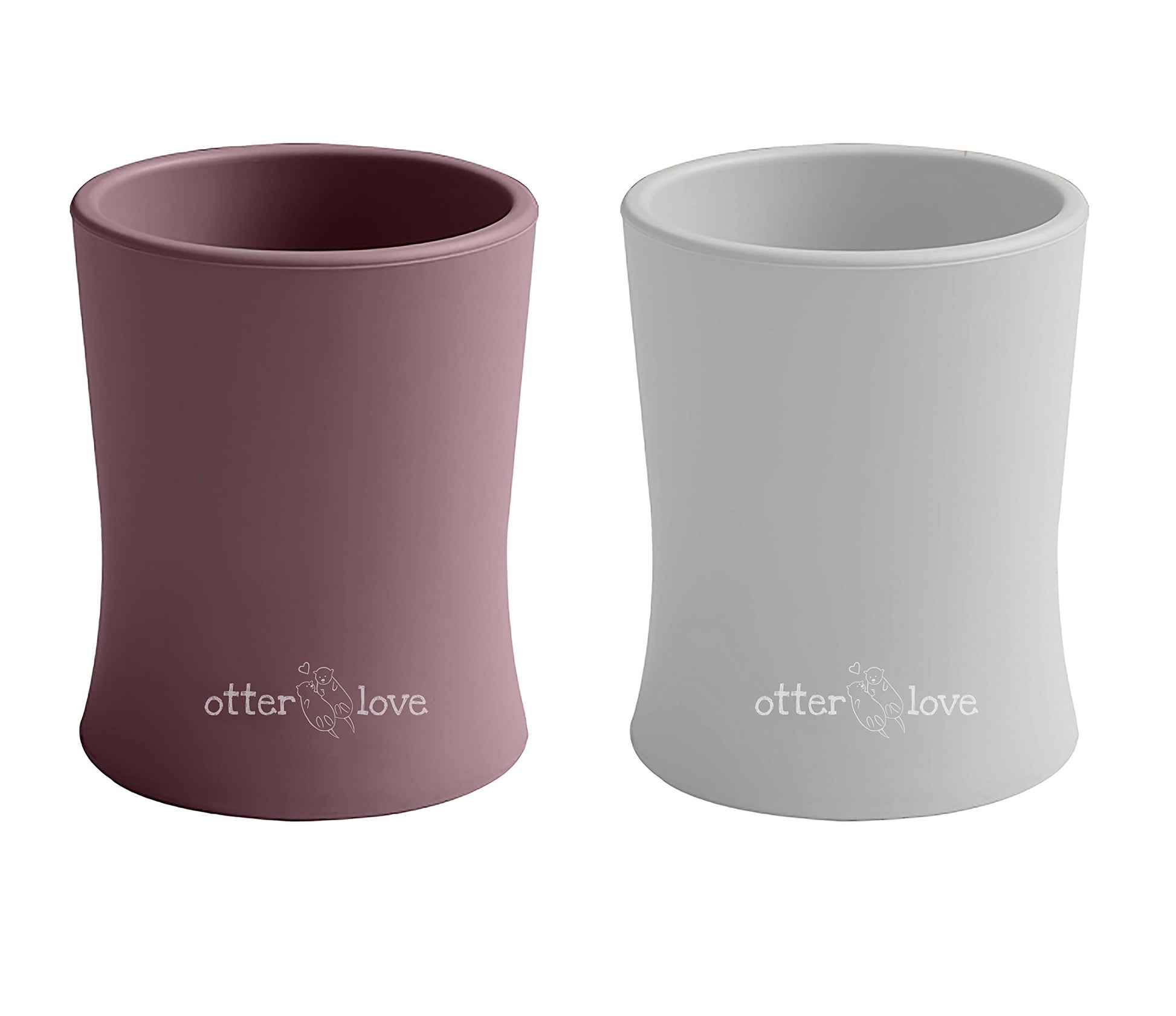 Otterlove Silicone Baby & Toddler Training Cup - Pediatric Ot Approved - 100% Platinum Pure Lfgb Silicone - Unbreakable - Plasti