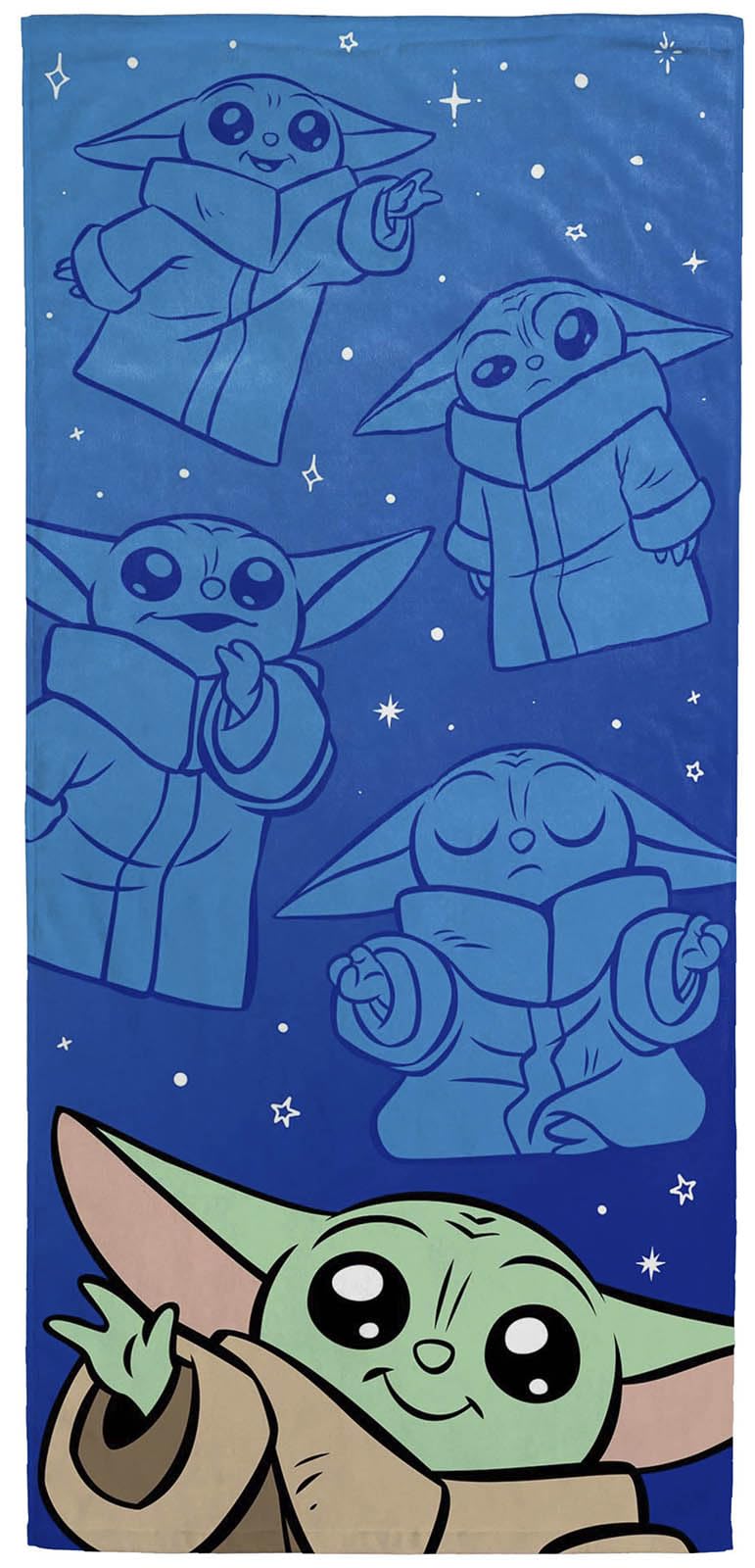 Jay Franco Star Wars The Mandalorian Kids Bath Pool Beach Towel - Super Soft & Absorbent Grogu, Baby Yoda 100% Cotton Towel, Mea