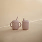 Mushie 100% Silicone Training Cup & Straw For Toddlers | 6 Months+ (Soft Lilac)