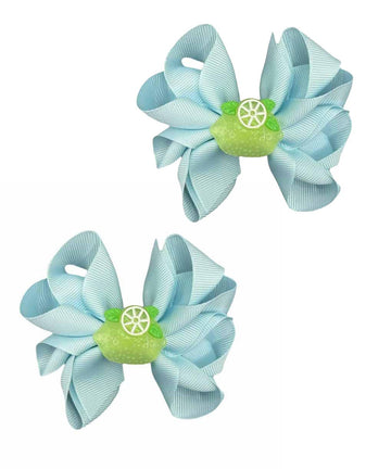 Lemon Bow Clips Baby Girls Fruits Bowknot Pin Kids Girls Yellow Lemon Hair Bow Clips BBG97 (Set-E)