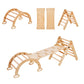 Vevor Pikler Triangle Set Climber 5 In 1, Toddler Climbing Toys Indoor Folding With Arch&Ramp&Ladder For Montessori Play Gym For