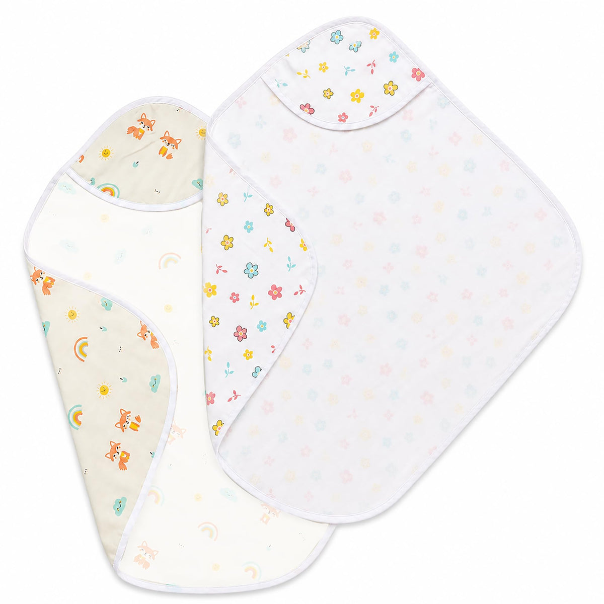 awwtupus 100% Cotton Muslin Double Layered Hooded Towel for Babies & Infants| Soft and Breathable| Pack of 2 (75x75 cm)| Spring 