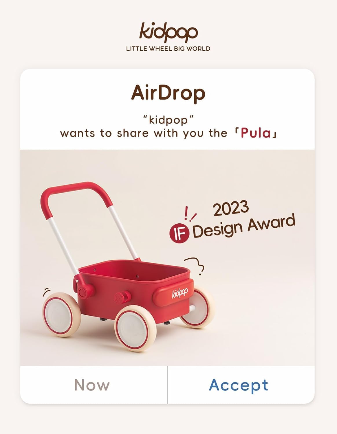 PULA Baby Push Walker with Wheels Toddler Wagon for First Learner Baby Toys 6-12 Months, 1 Year Old Birthday Gifts, Indoors and