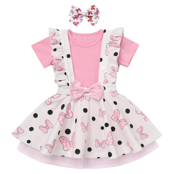 Toddler Halloween Costume: Half 1St 2Nd 3Rd Birthday Girl Outfit Baby T-Shirt Top + Mouse Ears Tutu Skirt + Bow Headband 3Pcs Cl