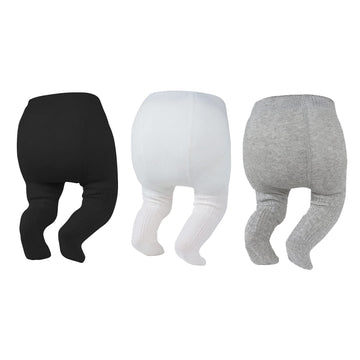 Zando Infant Soft Tights Toddler Seamless Leggings Tights For Baby Girls Winter Knit Warm Newborn Pants Stockings White, Black,