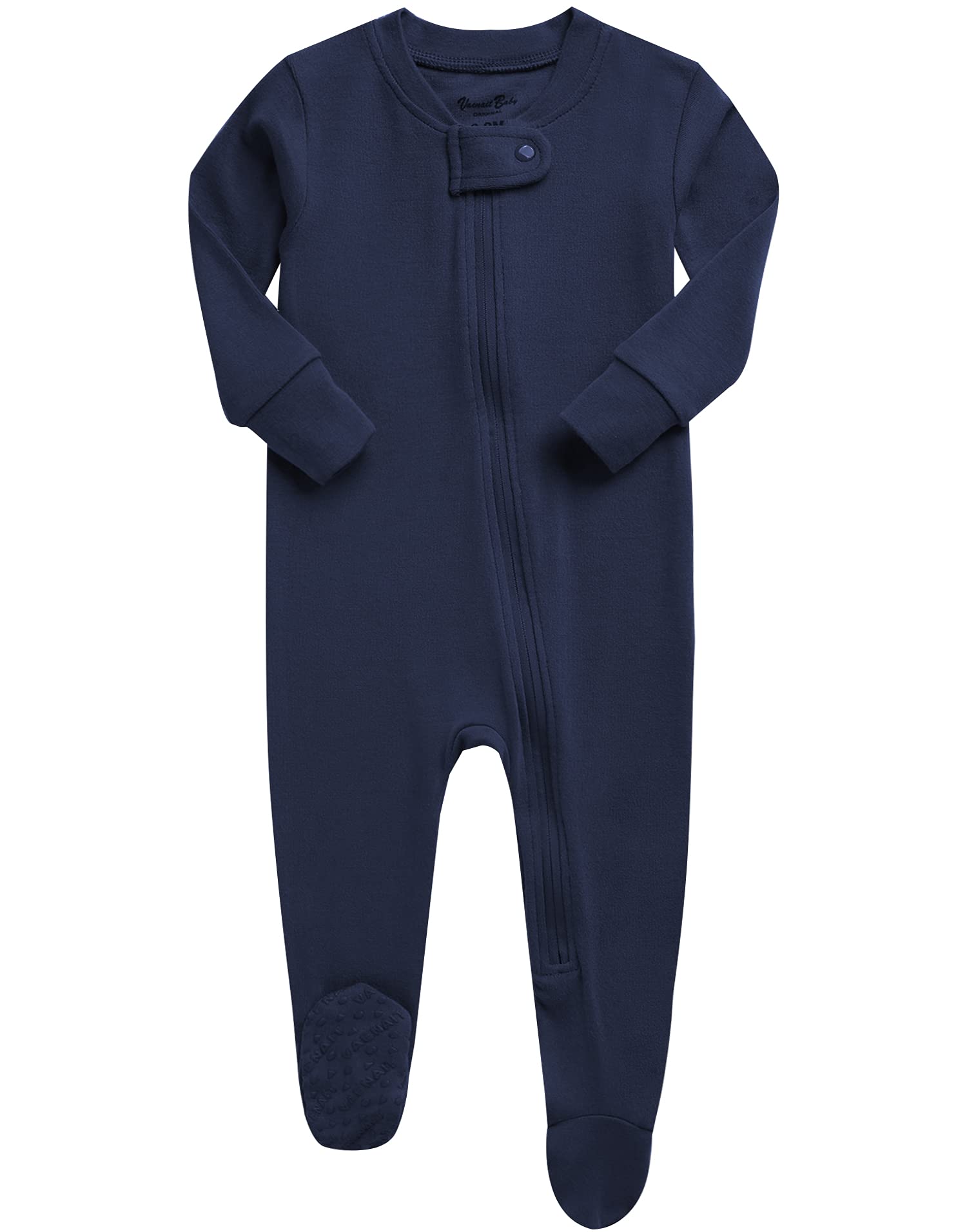 Vaenait Baby Toddler Boys Girls Solid Footie Pajama Cozy Modal Navy 0-3M