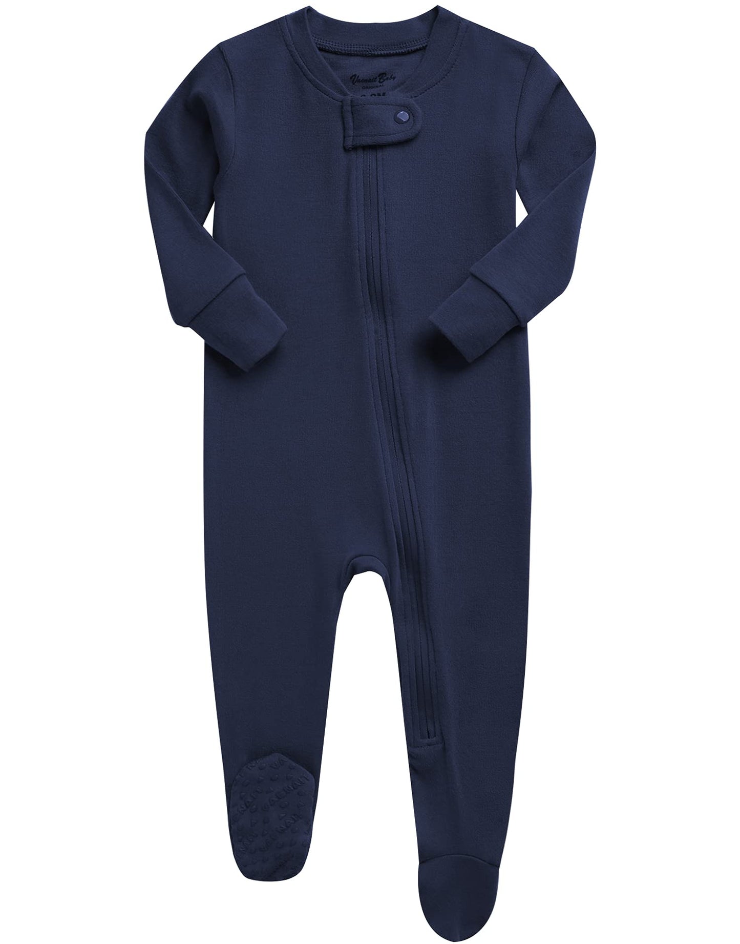 Vaenait Baby Toddler Boys Girls Solid Footie Pajama Cozy Modal Navy 3-6M