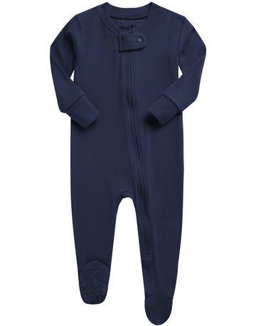 Vaenait Baby Toddler Boys Girls Solid Footie Pajama Cozy Modal Navy 3-6M