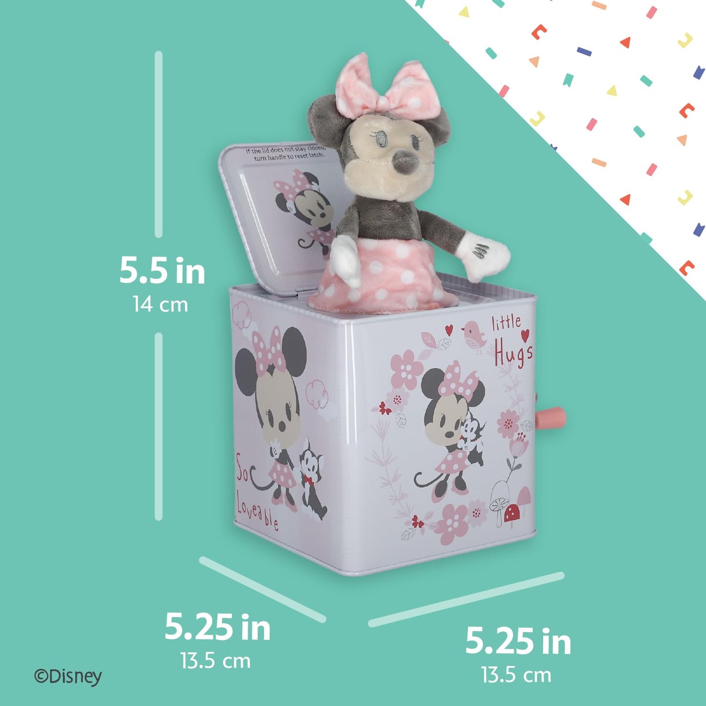 Disney Baby Minnie Mouse Jack-in-The-Box - Musical Toy for Babies- Pink
