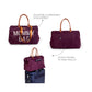 Childhome Original Mommy Diaper Bag - Large Tote for Travel and Hospital - Pregnancy Must Haves (Aubergine)