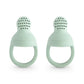 mushie Silicone Baby Fresh Fruit & Food Feeder Pacifier | 6 Months+ (Cambridge Blue)