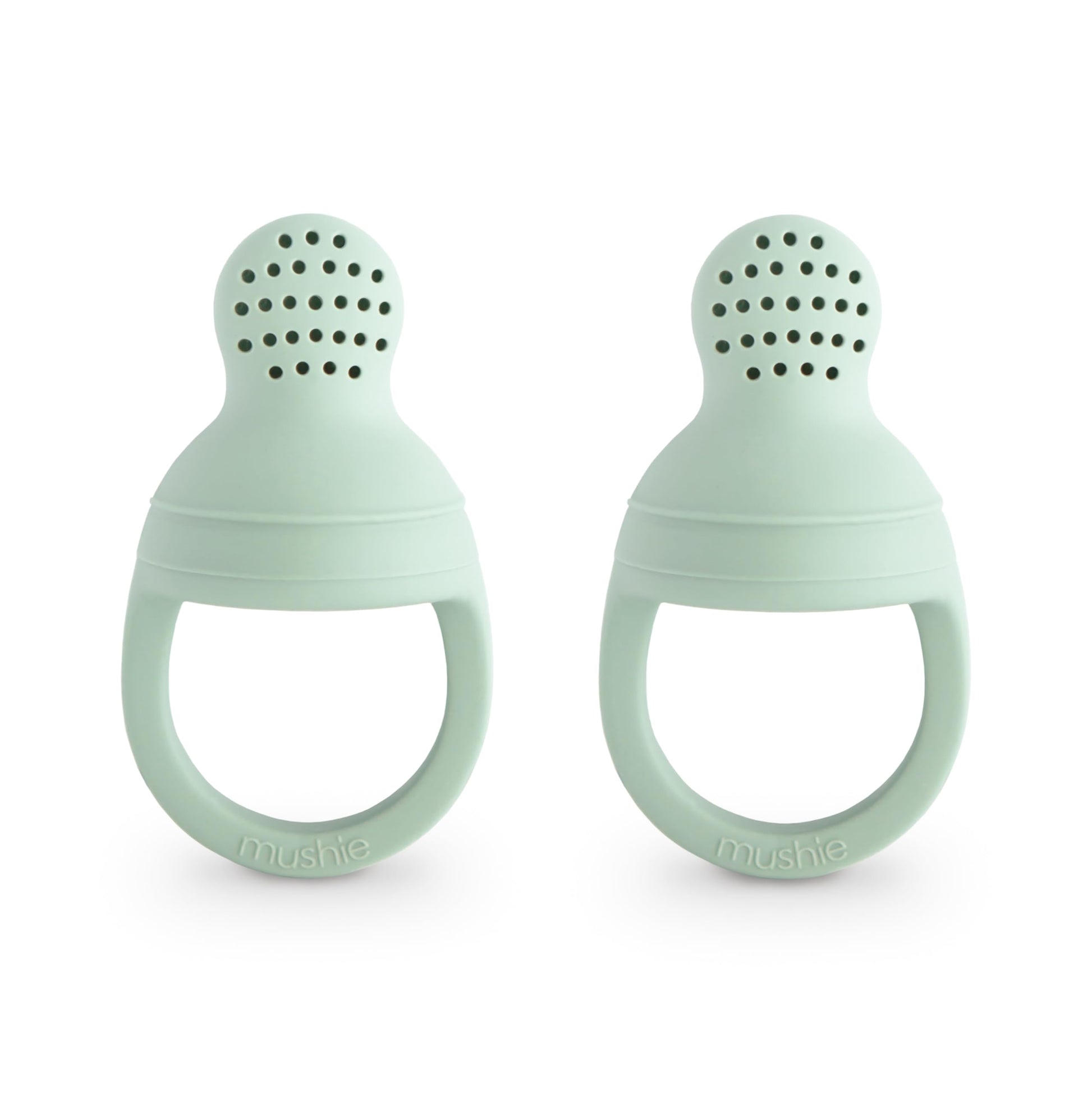 mushie Silicone Baby Fresh Fruit & Food Feeder Pacifier | 6 Months+ (Cambridge Blue)