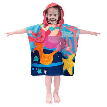 Growell Hooded Kids Beach Towels - Toddler Bath Towel Girls Boys Swim Cover-Ups For Ages 1 To 6 Kids Pool Towels Quick Dry Light