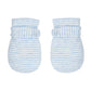 Newborn Baby No Scratch Mittens Stay On, 100% Cotton Breathable, Adjustable Infant Gloves For Baby Boys Girls Mittens (Blue Stri
