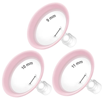 Maymom MyFit Flanges Pano Goldie Pack 9 10 11 mm Compatible with Medela Breast Pumps and Maymom Wide Base and Narrow Base Connec