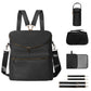 Minsong Diaper Bag Backpack,Fashion Leather Mommy Backpacks,Travel Toddler Baby Diaper Bags With In Bag Organizer And Changing P