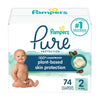 Pampers Baby Diapers - Pure Protection - Size 2, 74 Count, For Up To 100% Leakproof, Premium Plant-Based Skin Protection