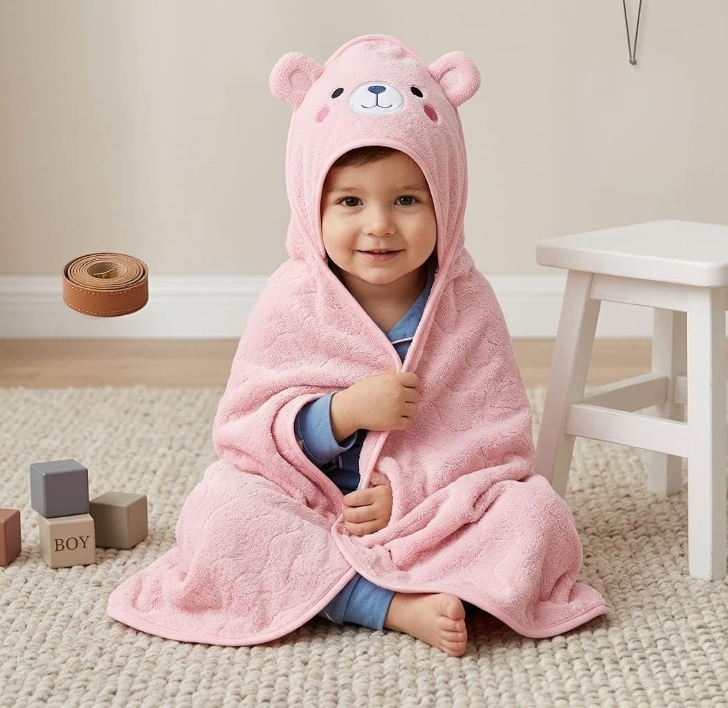 Butterthief Hooded Baby Wrapper Cum Baby Bath Towel  Super Soft Fur Newborn Baby Blanket for Baby Boys & Girls | Infant Washclo