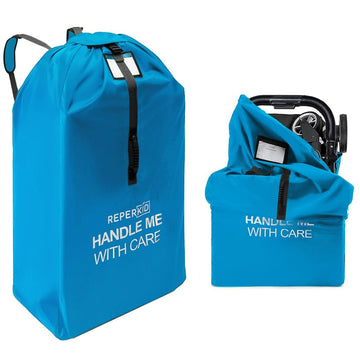 Reperkid Large Stroller Bag For Airplane Travel, Blue, 47' H X 24' W X 15' D, Fits Most Large, Single, Double, Jogging Stroll