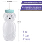 Honey Bear Straw Cups, Juice Bear Bottle Drinking Cup Long Straws With 4 Flexible Straws & Cleaning Tools, 8-Ounce Therapy Sippy