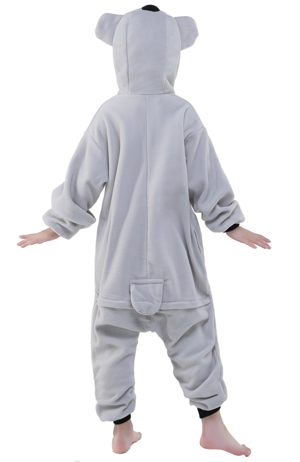 CANASOUR Koala Onesie Kids Halloween Cosplay Costume Girls One Piece Pjs Anime Unisex Hoodie Pajamas Grey For 8-10 Years Boys Pa