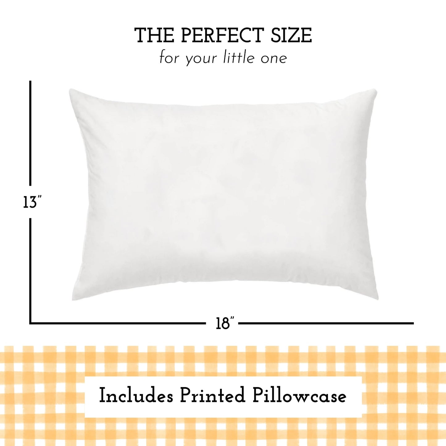 Toddler Pillow With Pillowcase 13X18 - Kids Pillow For Sleeping - Toddler Pillow - Better Neck Support Ergonomic Pillow And Todd
