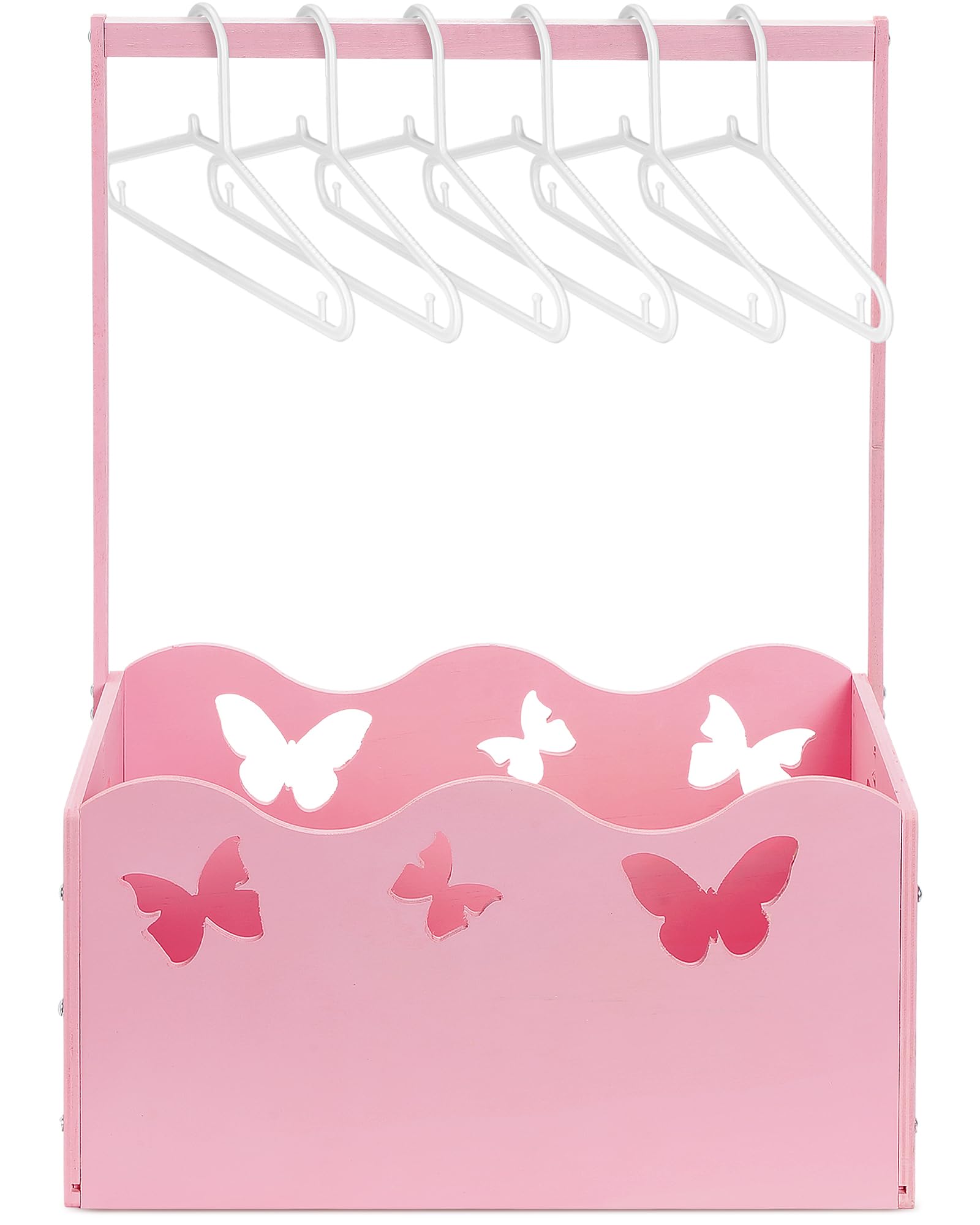 Suzile Baby Shower Basket Wooden Crate Closet Storage with Handle Baby Registry Hamper Pregnancy Gift for New Parent(Butterfly,P