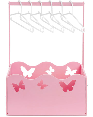 Suzile Baby Shower Basket Wooden Crate Closet Storage with Handle Baby Registry Hamper Pregnancy Gift for New Parent(Butterfly,P