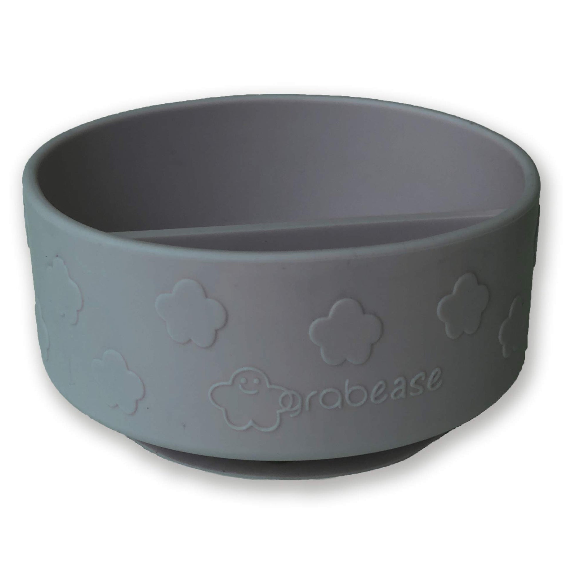 Grabease Baby Bowls Silicone Bowls For Toddler Baby Feeding Divided Bowl, Dishwasher And Sterilizer Safe, Gray