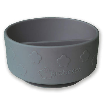 Grabease Baby Bowls Silicone Bowls For Toddler Baby Feeding Divided Bowl, Dishwasher And Sterilizer Safe, Gray