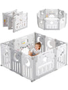 Dripex Baby Playpen, Foldable Playpen For Babies And Toddlers, Adjustable Shape Baby Fence, Safety Play Yard With Gate, Portable