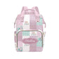 Custom Dragon Pink Baby Diaper Bag with Name - Personalized Nursing Travel Tote Backpack for Mom or Dad, Custom Name Baby Daypac