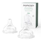 Momcozy Soft Baby Nipple Premium Natural Flow Silicone For Wide-Neck Bottles, Bpa-Free, Perfectly Compatible With Momcozy Breast