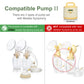Maymom Myfit Flange Set, Two-Piece Breast Shield (24Mm Medium) Connector Valve Membrane Compatible With Medela Breast Pumps (Pum