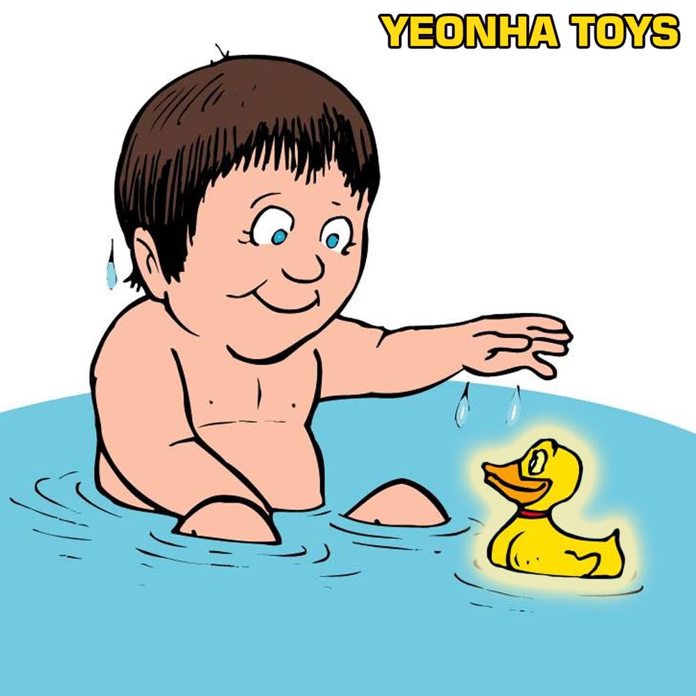Yeonha Toys Bath Toy, Can Flashing Colourful Light(Big Style 4 Pack), Floating Bath Toy, Light Up Bathtub Water Tub Toy for Pool