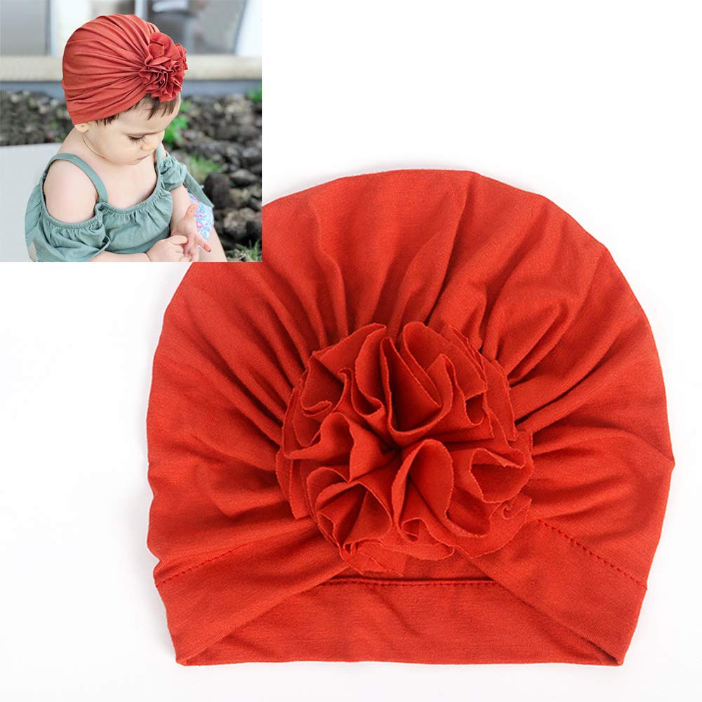 Newborn Baby Head Wrap Hat Infant Cotton Soft Cute Nursery Beanie Headband Top Flower For Boy Girl