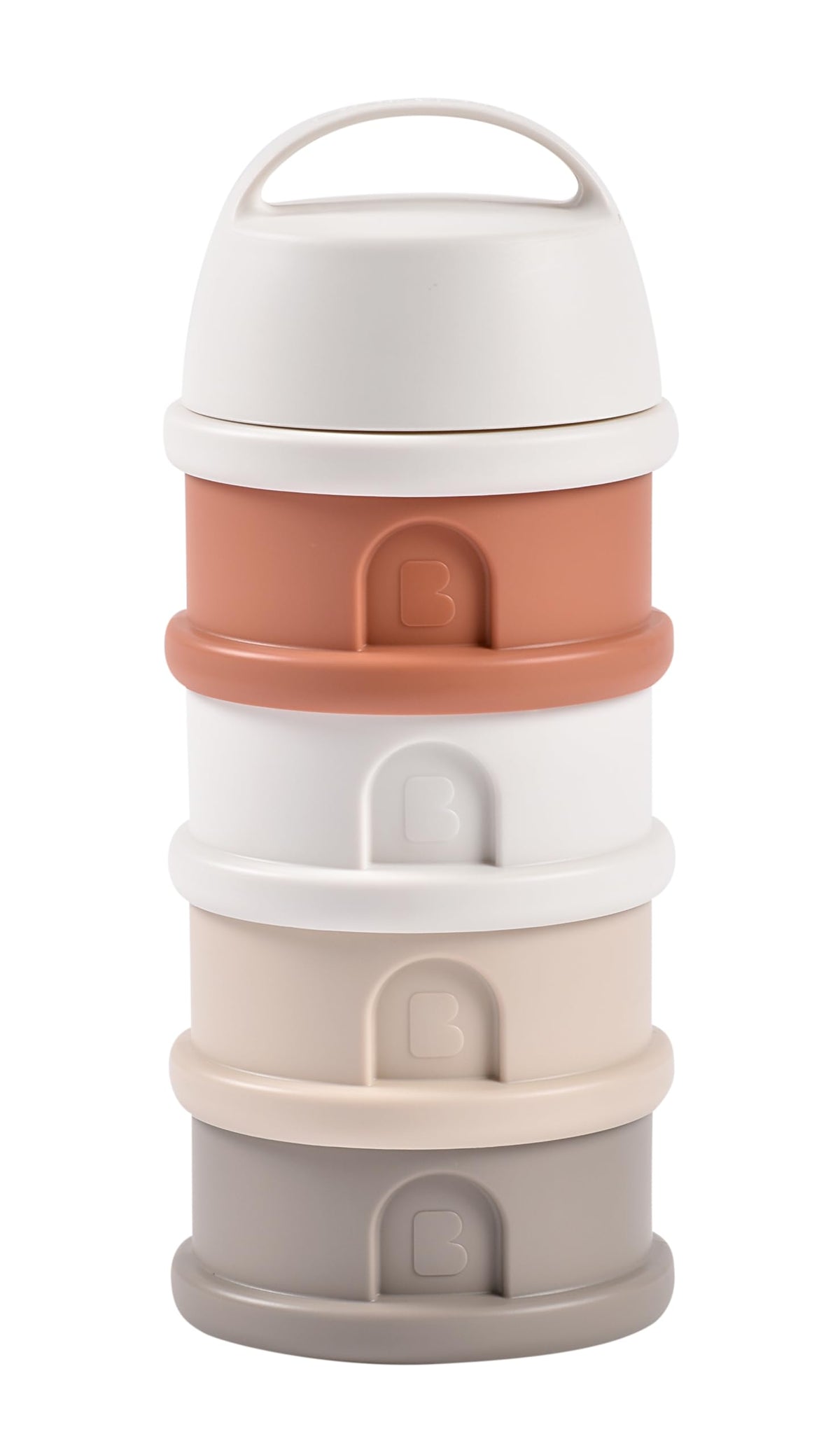 Beaba Stacked Formula Container  Air Tight Multifunctional Storage Container For Storing Milk Powder And Baby Food, 4 Interchan