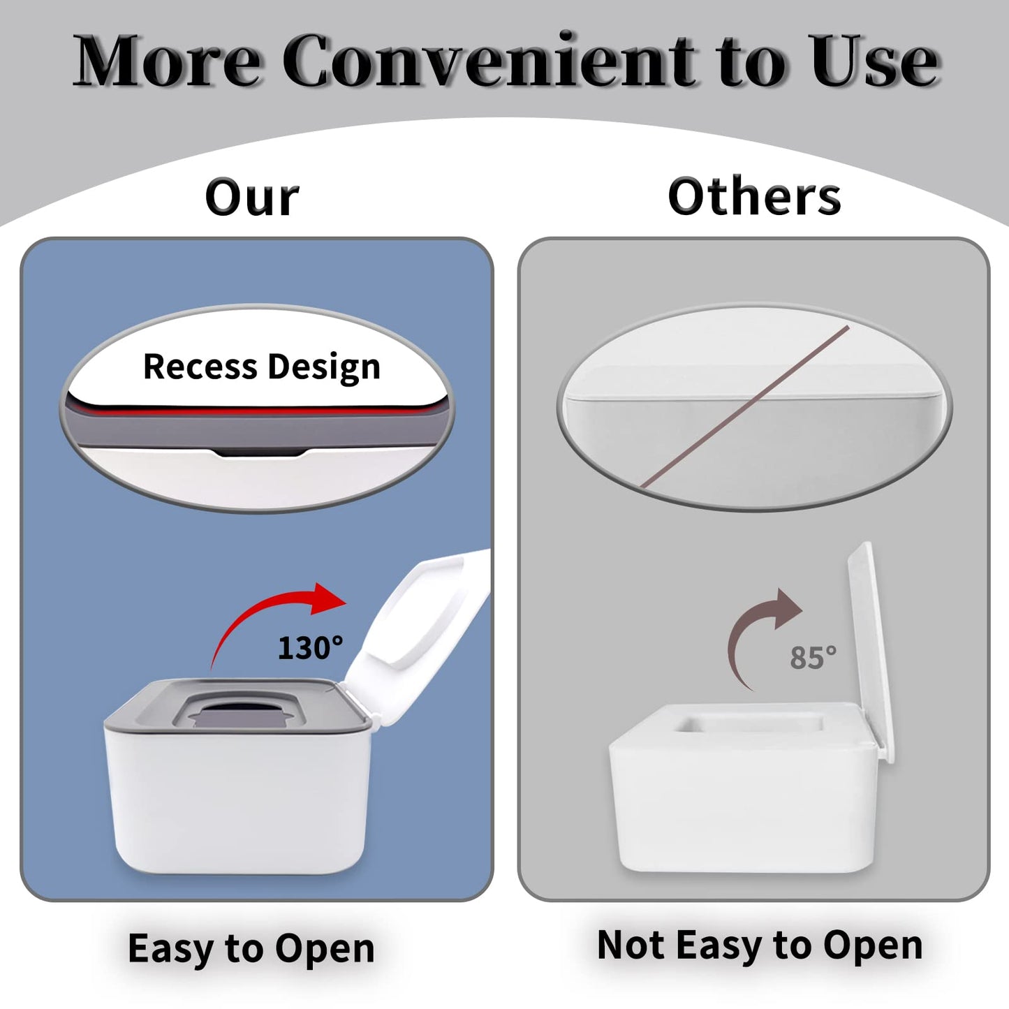 2Pcs Baby Wipes Dispenser, Diaper Wipe Holder With Lid, Refillable Wipes Case Container With Sealing Design, Flushable Wipes Pou