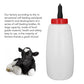 Calf Milk Bottle, 4L New Born Calf Milk Feeder Farm Nursing Equipment With Handle Nipple