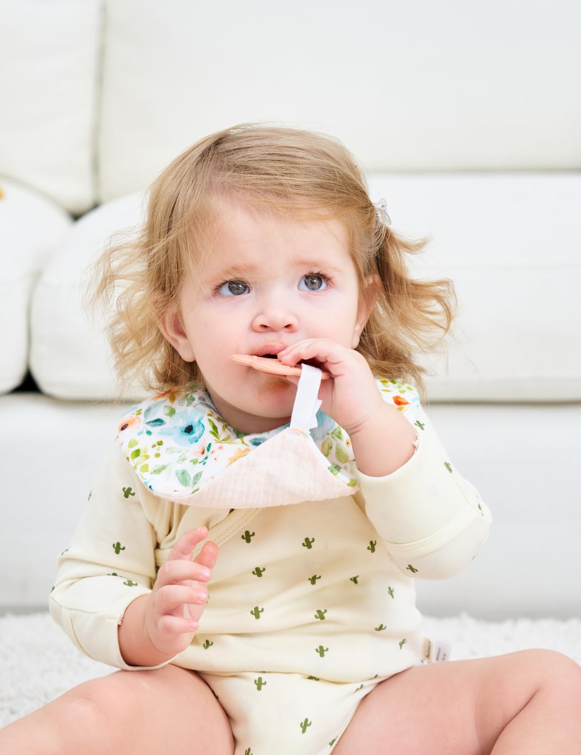 Vuminbox Muslin Baby Bibs Bandana Drool Bibs 6-Pack And Teething Toys 6-Pack Made With 100% Organic Cotton, Absorbent And Soft P