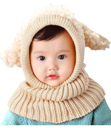 Bienvenu Toddler Hat Scarf Earflap Hoodie, Pink, One Size