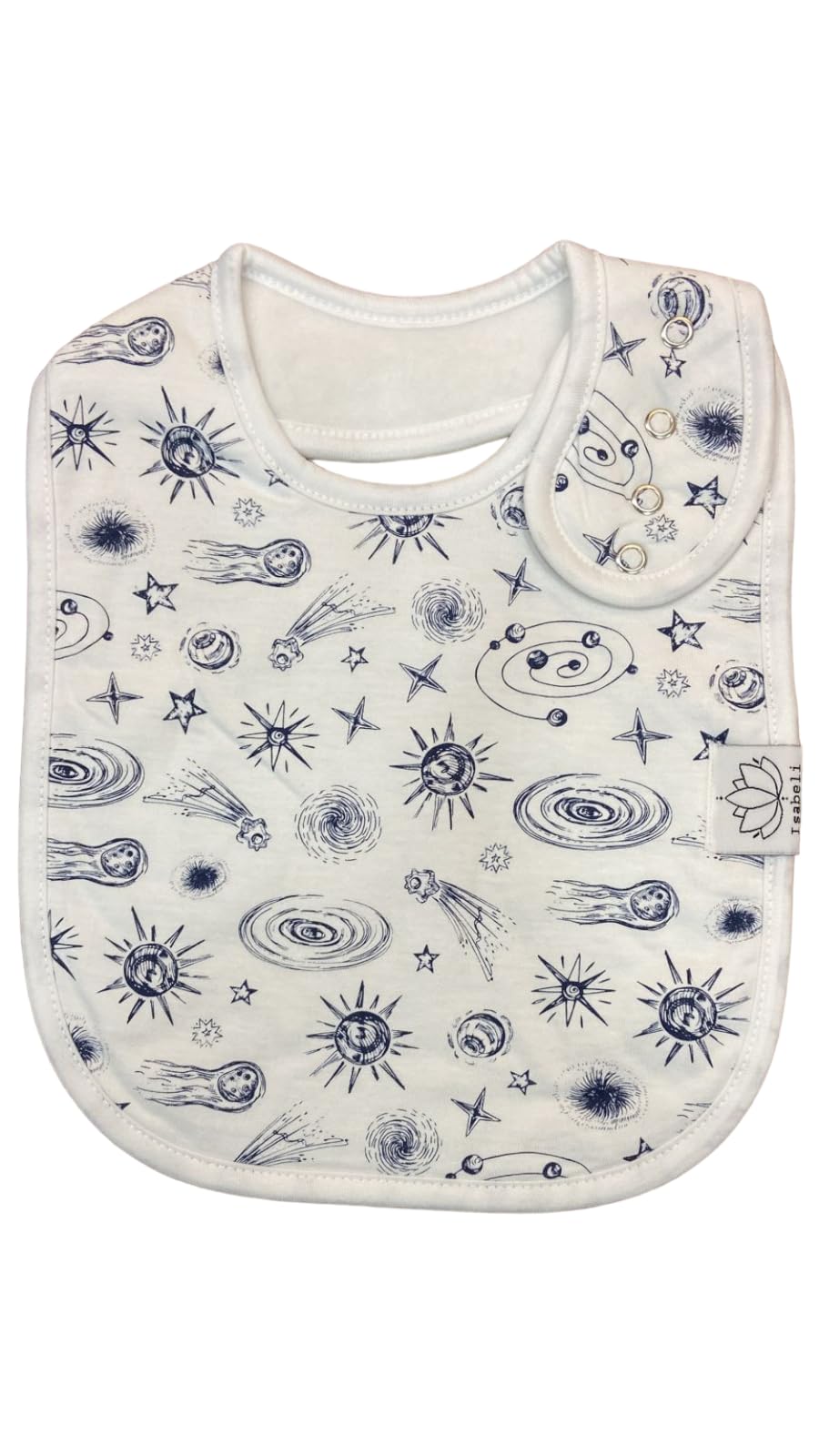 Isabeli Organic Cotton Toddler Drool Bibs 4 Pack - Galaxy