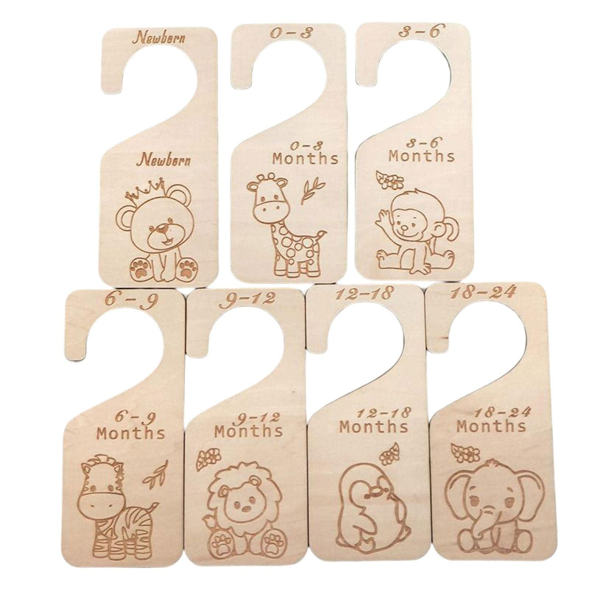 SECRET DESIRE 7X Adorable Baby Closet Dividers Organizer for Closet Bedroom New Mom Gift Style B|Other Nursery Dco