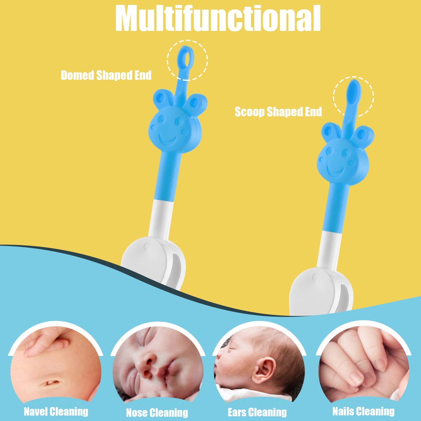 Kinggrand Kitchen Baby Nose And Ear Cleaner Tool 3 In 1 Nose Cleaning Tweezers Baby Boogie Nose Picker Dual Earwax And Snot Remo
