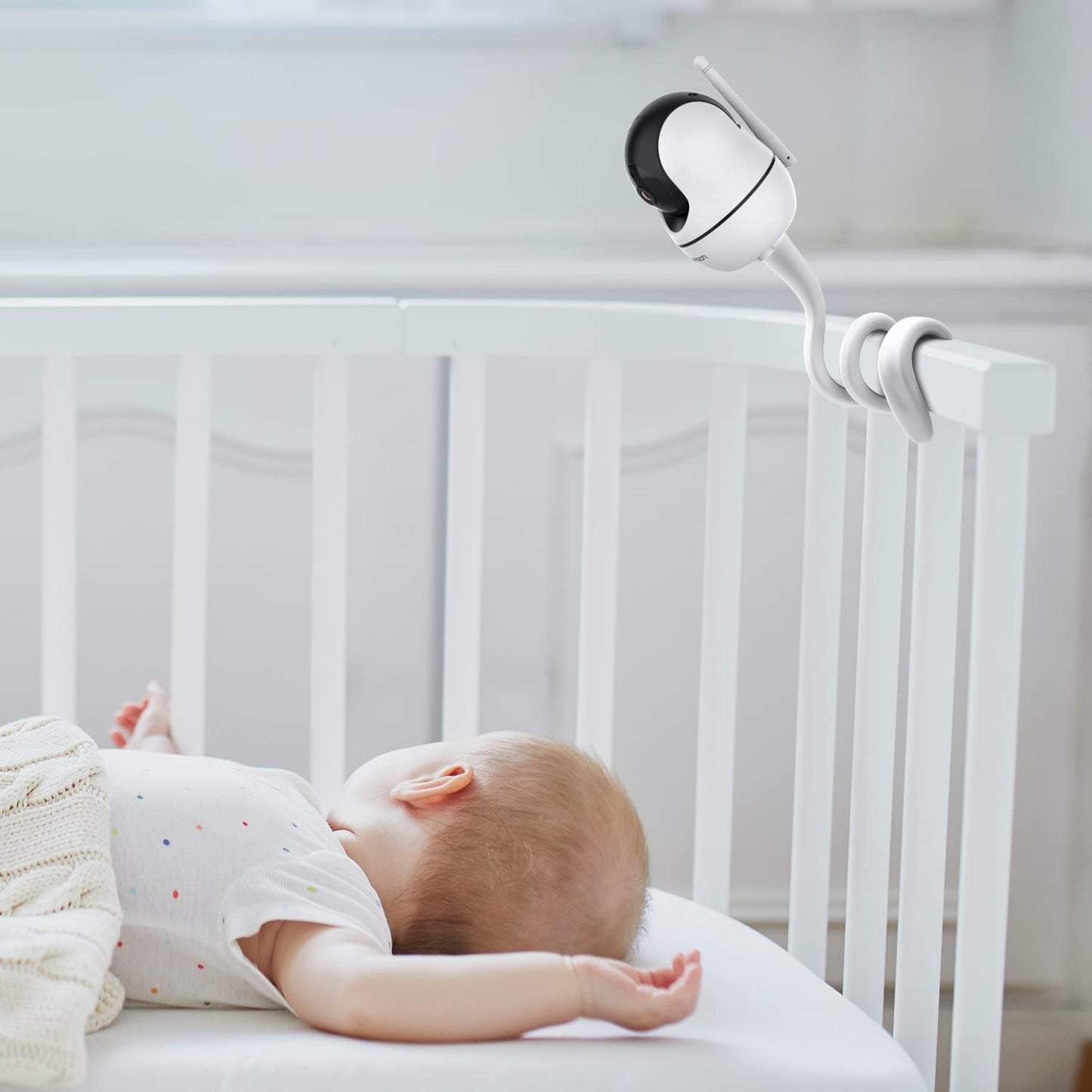 Bonoch Baby Monitor Mount Baby Monitor Bbm01/ Bbm02/ Bbm03 Crib Mount Camera Holder Wall Mount Flexible Mount Versatile Twist Mo