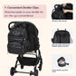 Babbleroo Leather Diaper Bag Backpack - Baby Essentials Travel Baby Bag, Multi Function, With Changing Pad, Stroller Straps & Pa