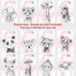 Safari Animals Set Of 6 Unframed Poster Prints For Baby Girls Nursery Bedroom Playroom, Personalized Name, Choice Of 12 Animals,